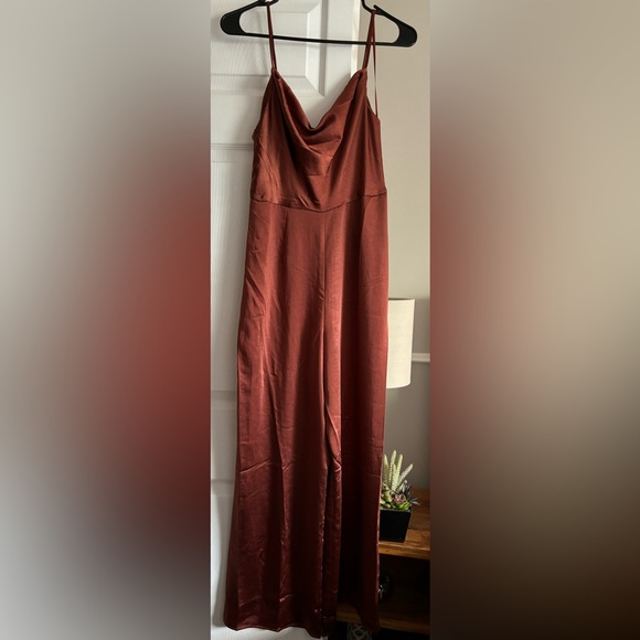 Lush Satin Jumpsuit - Picture 2 of 8